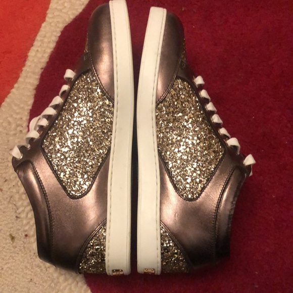 Jimmy Choo Antique Gold Miami Sneakers size 39 - Picture 5 of 8